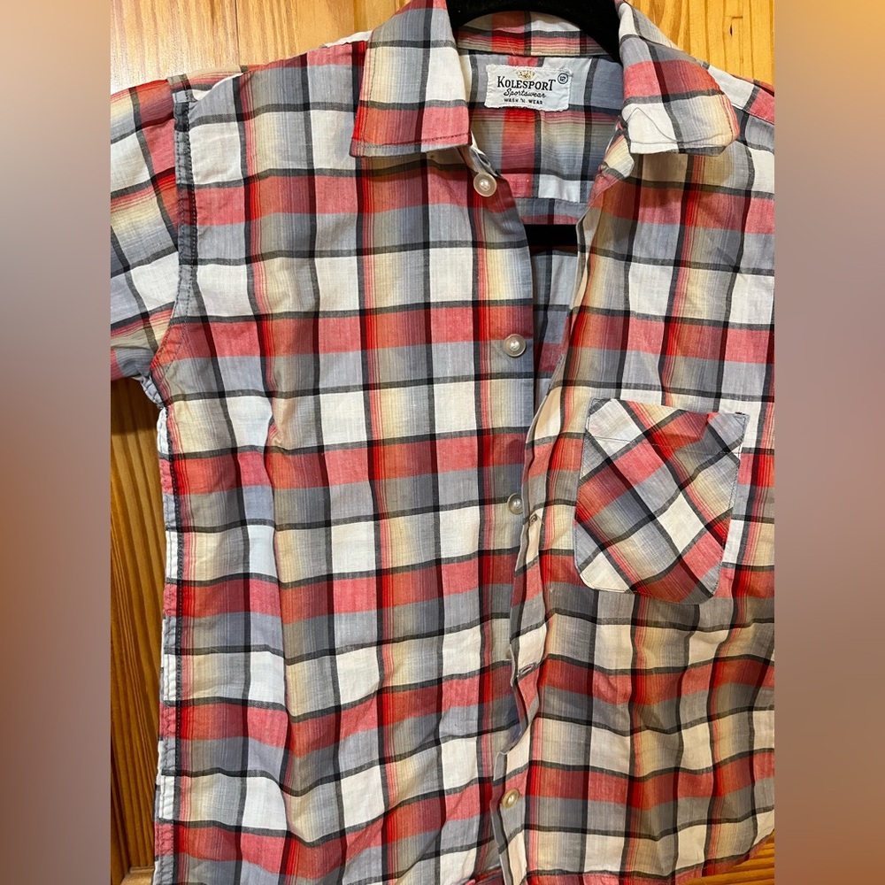 Kolesport Vintage Boys Plaid Button Up Shirt - Picture 4 of 5